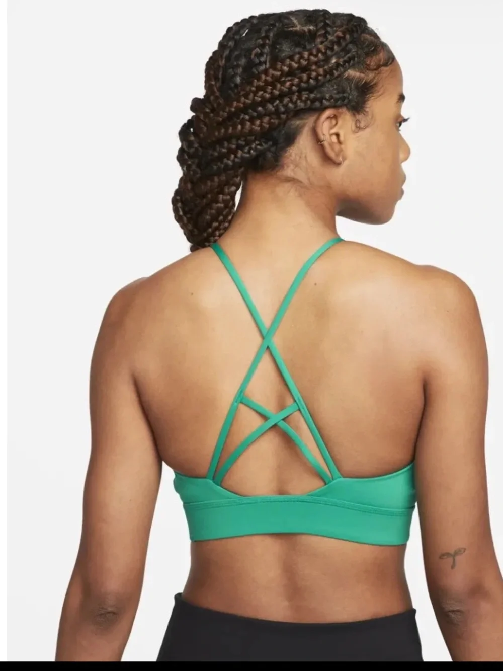 Nike Teal sports bra Sports Crop Top with Rainbow Stripe.